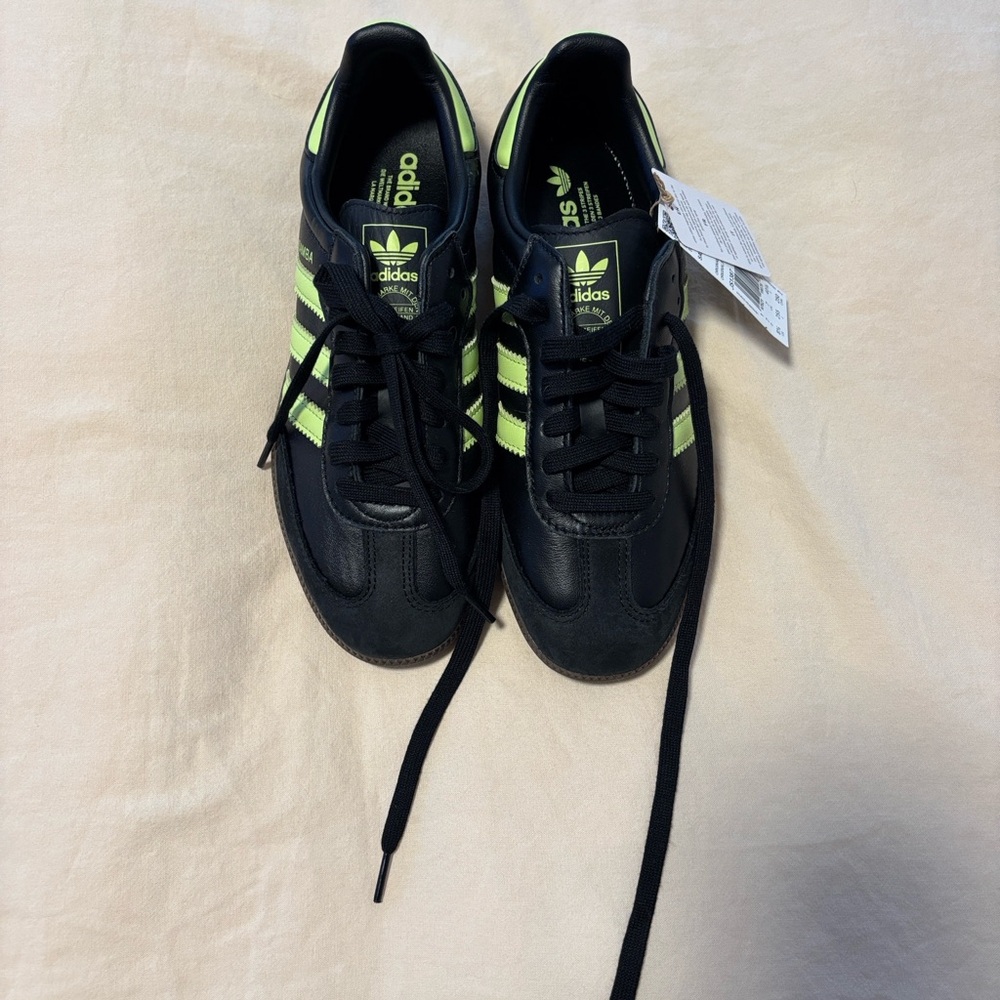 Adidas Black and Lime Green Originals